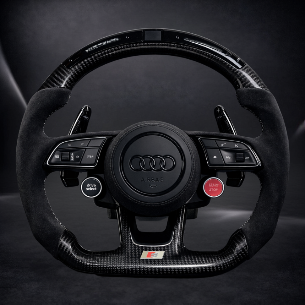 Audi Performance Lenkrad – Carbon & Alcantara Edition mit LED-Anzeige & R8-Tasten
