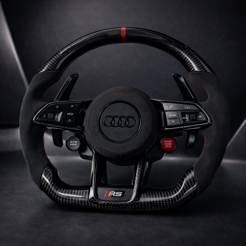 Audi Performance Lenkrad – Carbon & Alcantara Edition mit LED-Anzeige & R8-Tasten