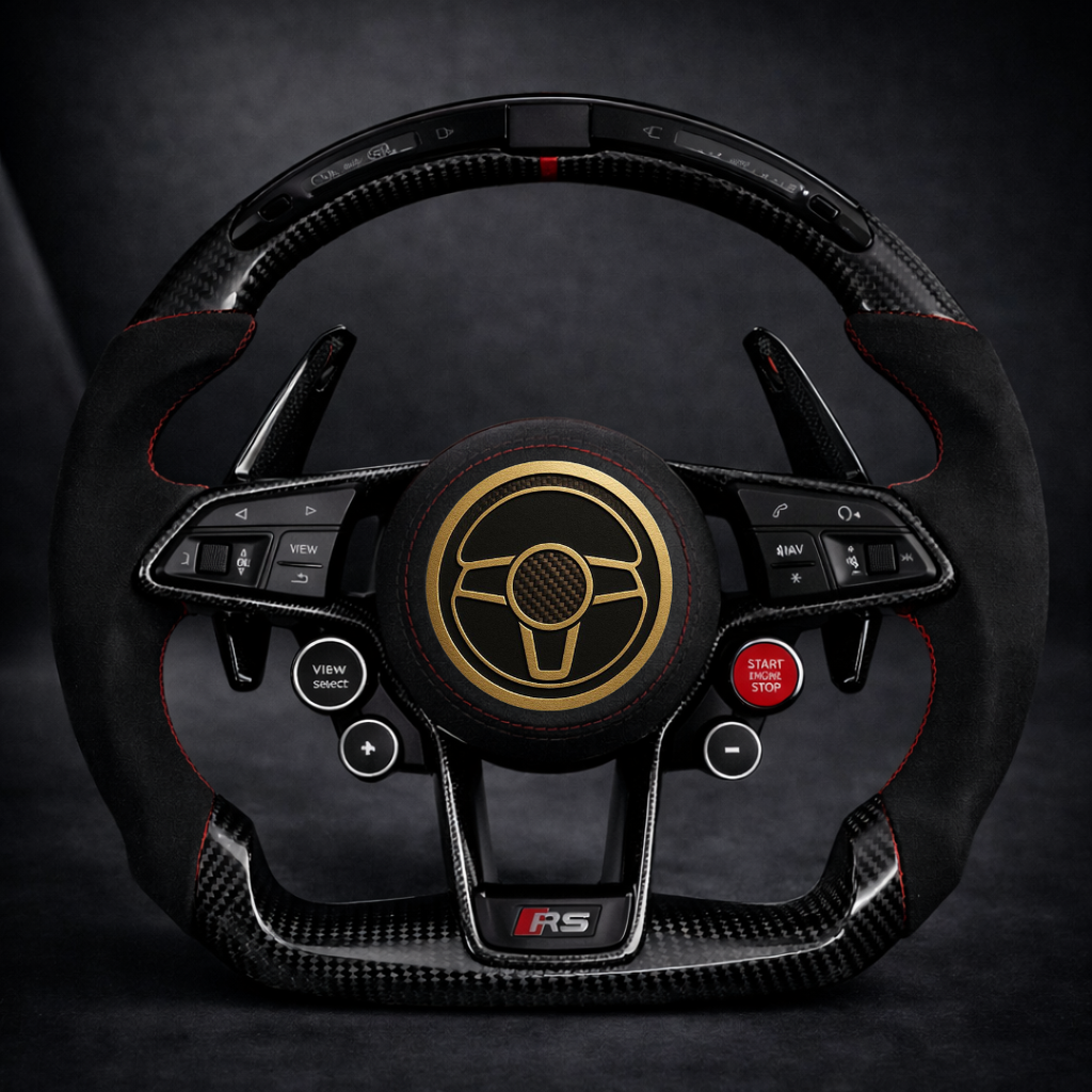 Audi Performance Lenkrad – Carbon & Alcantara Edition mit LED-Anzeige & R8-Tasten