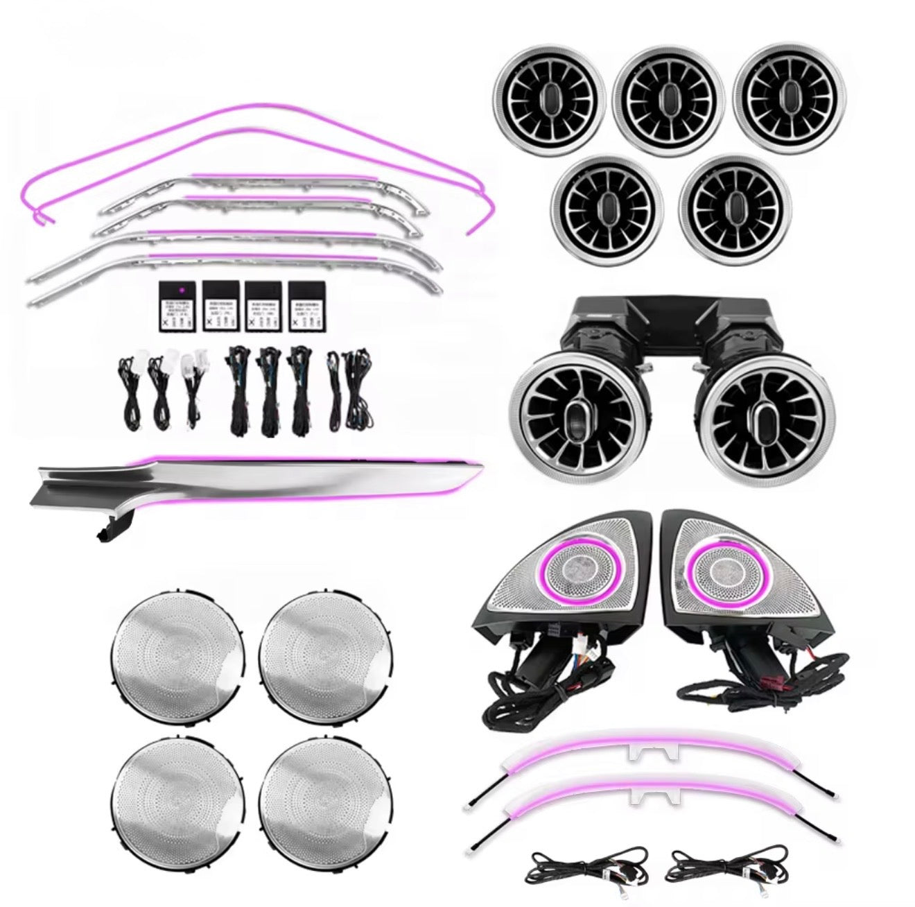 64 Farben Update-Kit Ambientebeleuchtung
Mercedes C-Klasse, W205, GLC, C63